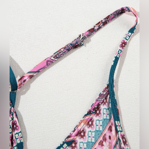 Pink Bohemian Floral Patchwork Sundress - Picture 5 of 6